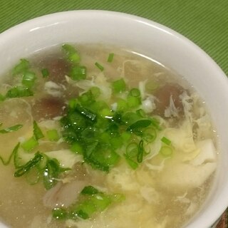 豆腐としめじの中華風かき玉スープ